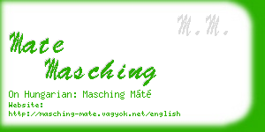 mate masching business card